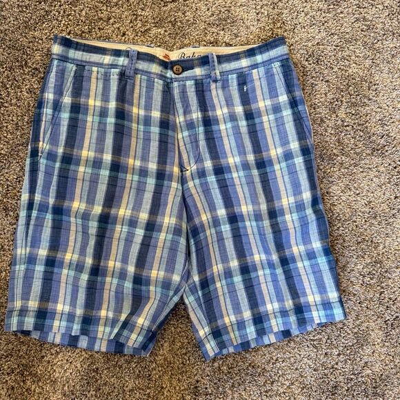 Tommy Bahama Men's Plaid Linen‎ Blend Shorts Golf Size 30 - Picture 1 of 9